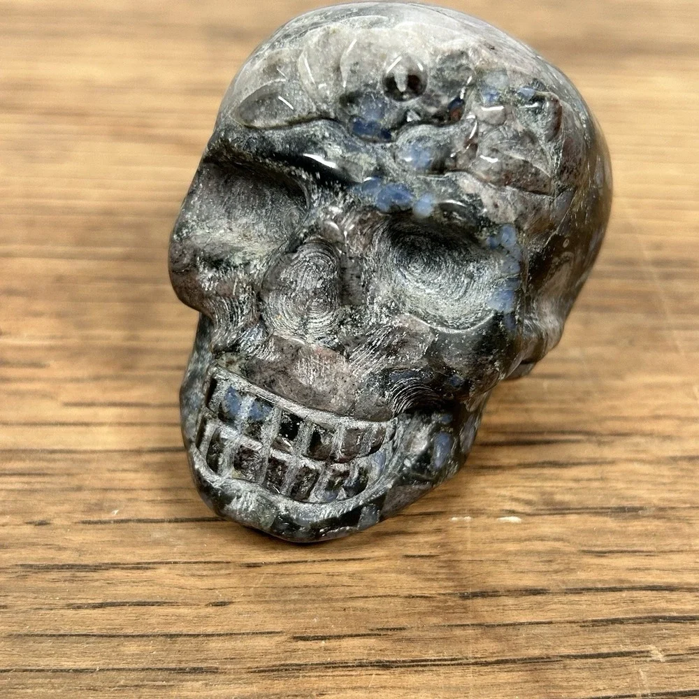 Labradorite Crystal Skull – Hand-Carved Mini Gemstone Skull - Approx 2
